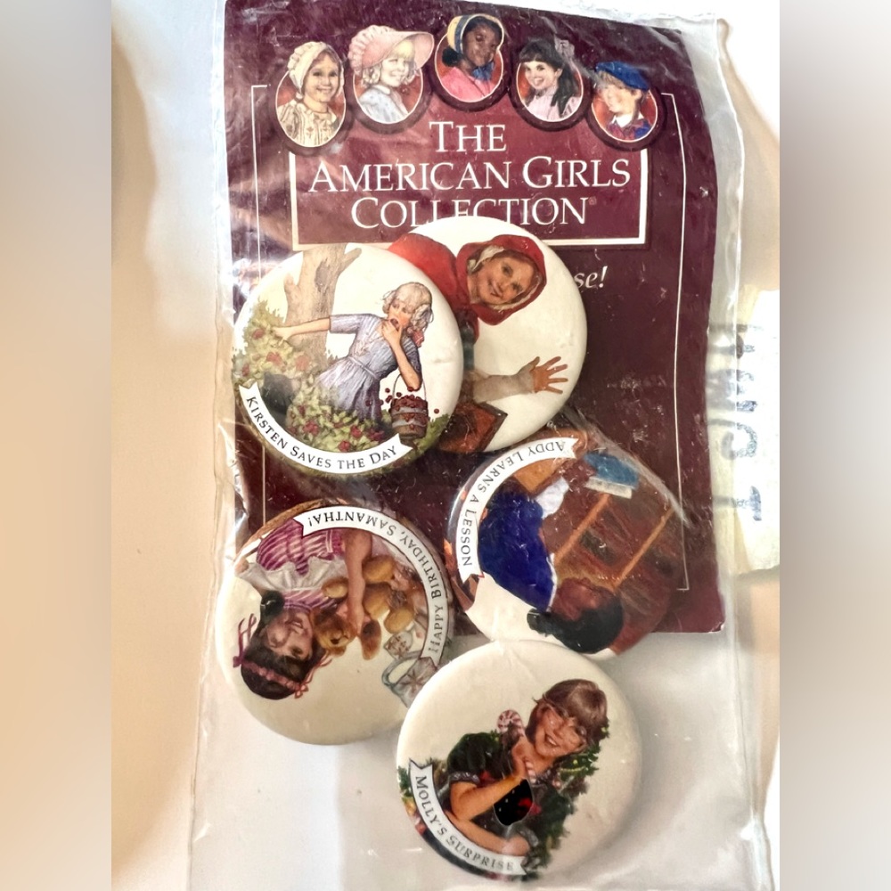 The American Girls Collection Book Buttons Pins Vintage 1996